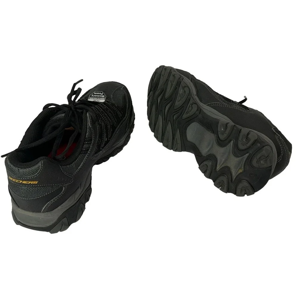 Steel Toe Sketchers Cankton Work Sneakers Black Memory Foam Mens 9.5 NWOB